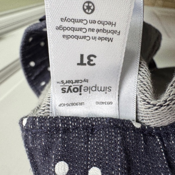 NWOT Simple Joys by Carter’s Navy Polka Dot Soft Ruffle Shorts - Picture 6 of 6